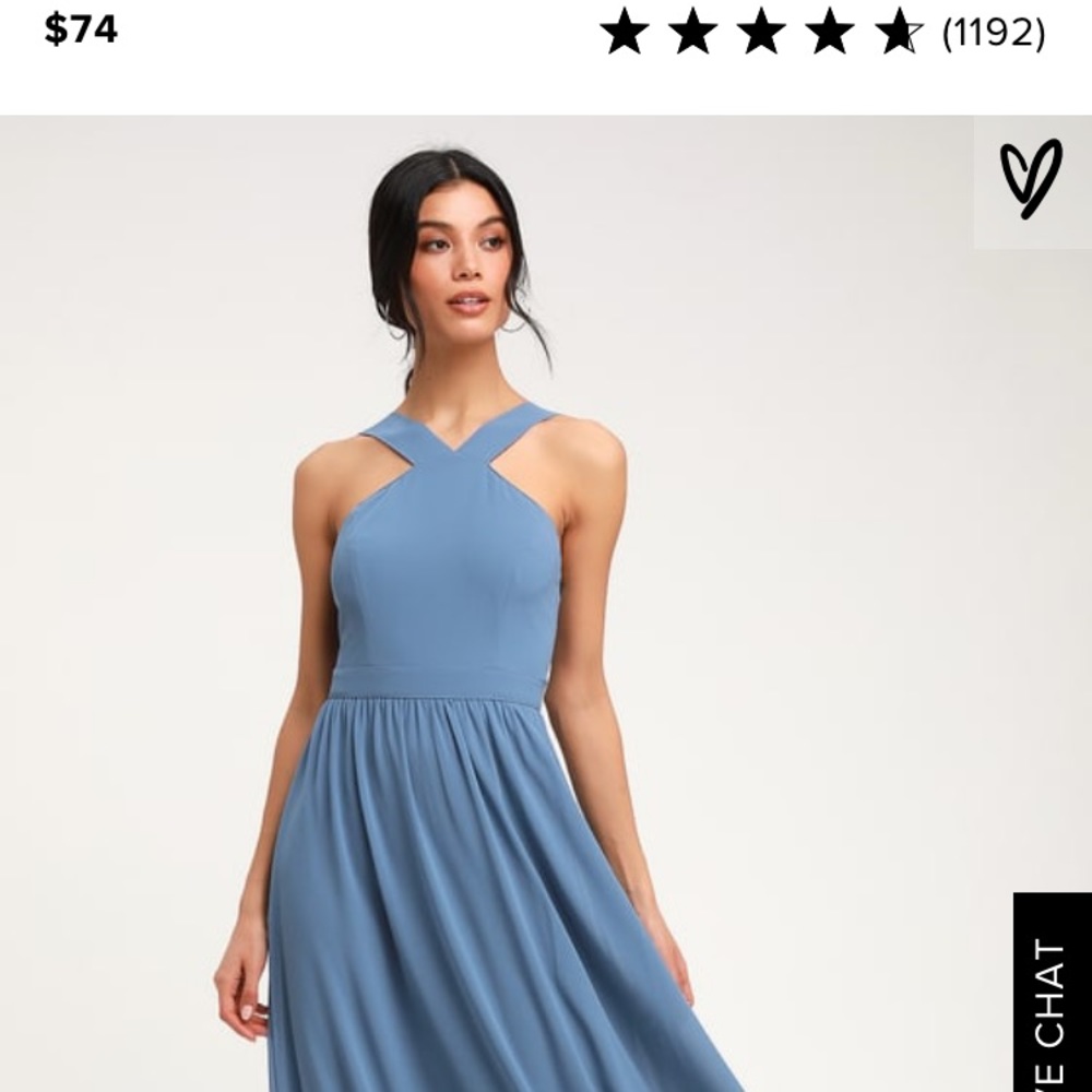 Lulu’s NWT Light Blue Air of Romance Maxi Dress